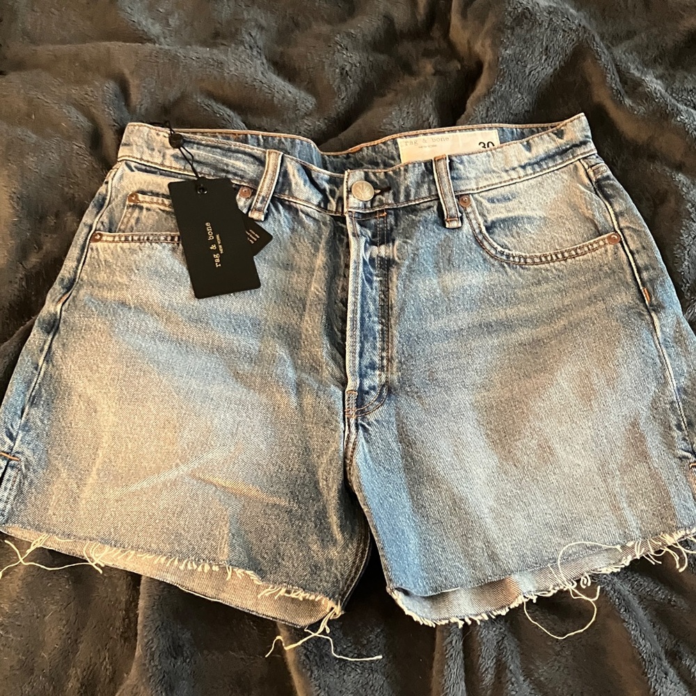 New rag & bone midi vintage cut off denim shorts 30